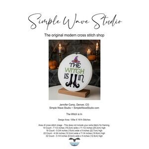 Halloween‎ The Witch in in Humor Funny Cross Stitch KIT